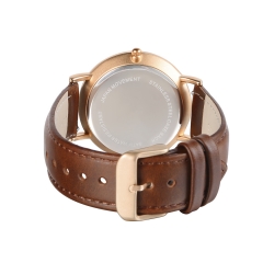 Rose Gold Case White Dial em aço inoxidável relógio de pulso de pulso homens