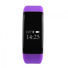 V6 Purple Silicon Sports Wristband Deep WaterProof Quick Charge Smart Bracelet