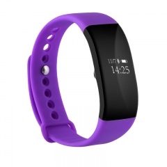 V6 Purple Silicon Sports Wristband Deep WaterProof Quick Charge Smart Bracelet