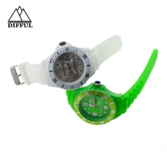 Material de silicone de alta qualidade de alta qualidade dentro de pulseira de cor diferente Plataforma giratoria watch