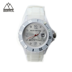 Material de silicone de alta qualidade de alta qualidade dentro de pulseira de cor diferente Plataforma giratoria watch