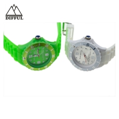 Material de silicone de alta qualidade de alta qualidade dentro de pulseira de cor diferente Plataforma giratoria watch