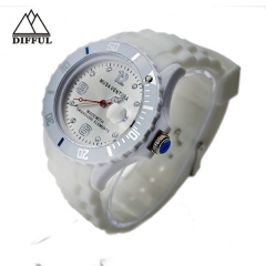 Material de silicone de alta qualidade de alta qualidade dentro de pulseira de cor diferente Plataforma giratoria watch