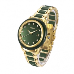 Movimento mecânico suíço de luxo Hetian Jade Watch