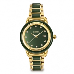 Movimento mecânico suíço de luxo Hetian Jade Watch