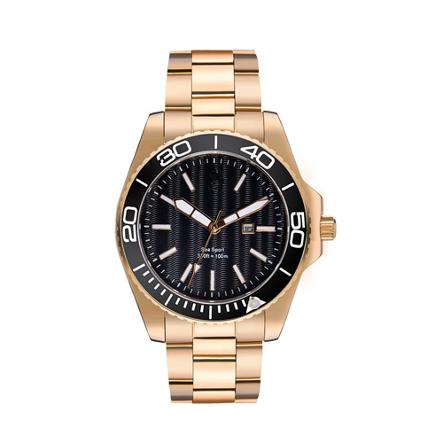 OEM Gold man vogue relógio de pulso Quartz de aço inoxidável