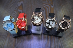 Alloy Case Watch Leather Strap mais padrões e dial face design design especial